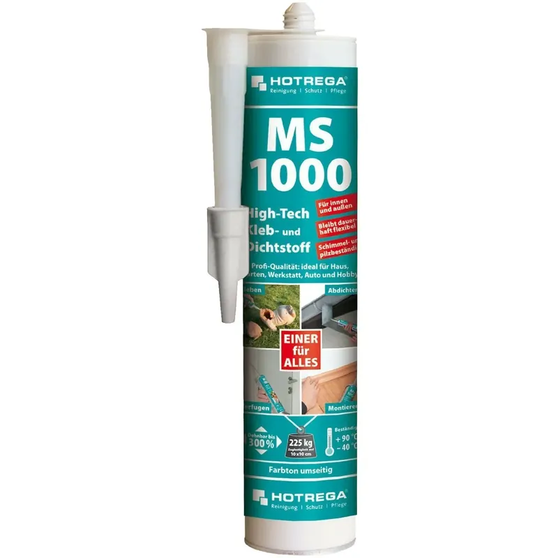 Geprüft HOTREGA MS 1000 High Tech Kleb- und Dichtstoff 5 x 290 ml grau